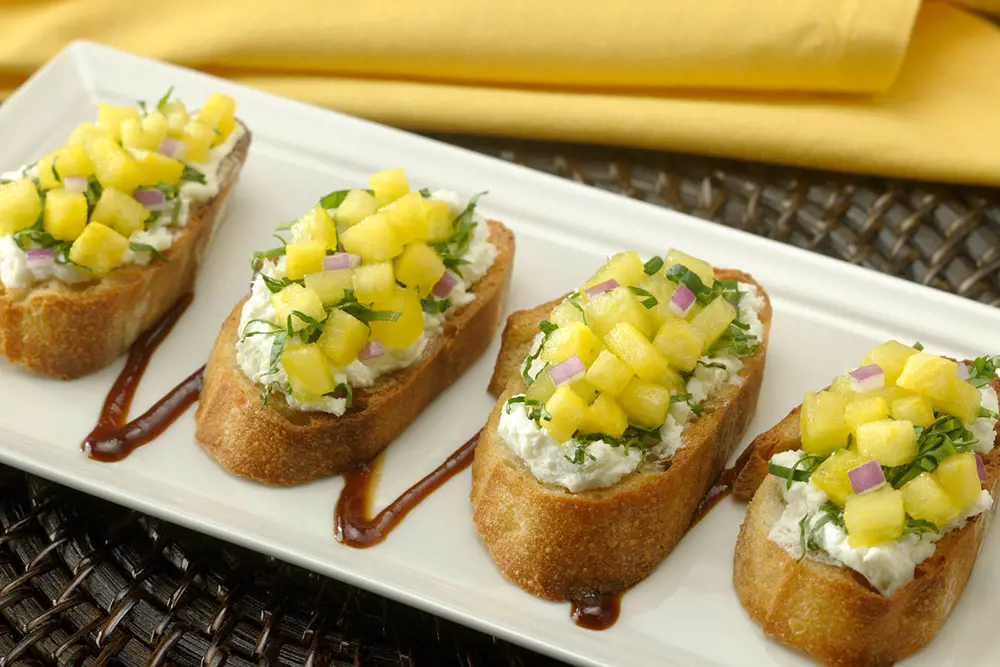 Sunnygold Mini Seedless Watermelon Bruschetta